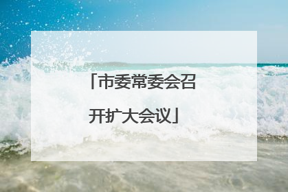 市委常委会召开扩大会议